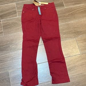 Sonoma Original Fit Straight Leg Pants Maroon Size: 8P